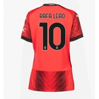 Camiseta AC Milan Rafael Leao #10 Primera Equipación Replica 2023-24 para mujer mangas cortas